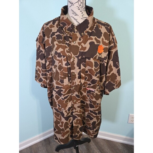 Drake Other - Drake Waterfowl System Camouflage clemson Shirt Men's Vented Outdoor 2xl